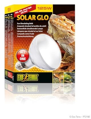 Exo Terra Solar Glo, Sonnenlicht simulierende Lampe, 125W, Fassung E27, Weiß