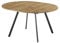 B&D home runder Esstisch TILL, ausziehbar Butterfly Klappeinlage 120-150cm für 4-6 Personen Küchentisch Holztisch Esszimmertisch Metallgestell schwarz, industrial modern Design,Wildeiche 11210-FS-EIWL