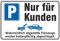 Schild Parkplatz nur für Kunden 200 x 300 mm aus Aluminium-Verbundmaterial 3mm stark