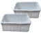 2 x 100% Eco-Friendly White Wicker storage Basket With Cloth By Arpan (Small- W29xD18xH14cm)