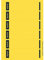 Leitz PC-beschriftbare Rückenschilder selbstklebend für Standard- und Hartpappe-Ordner, 150 Stück, Kurzes und schmales Format, 39 x 192 mm, Papier, gelb, 16862015