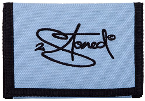 2Stoned Geldbörse Wallet Unisex Hellblau mit Klettverschluss, Stick Classic Logo, aus Polyester