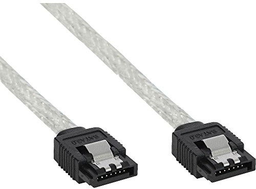 InLine 27307R Transparentes SATA-Kabel, 0, 75 m lang