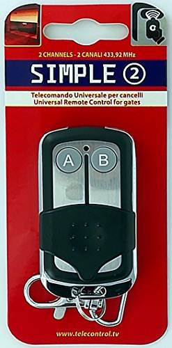 Superior SIMPLE 2 - Radiocomando universale a due canali - Frequenza 433.92 MHz codice fisso