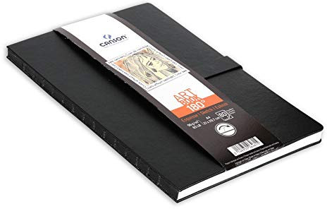 CANSON 180° Art Book, 96gsm A4 Light Grain Paper, Hard Cover, 80 Natural White Sheets, For Professional Artists & Illustrators
