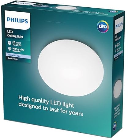Philips myLiving LED Suede Deckenleuchte, 2,4W, Weiß