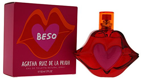 Agatha Ruiz de la Prada Perfumes – Beso, Eau de Toilette für Damen – Langanhaltend – Verspielter, charmanter und moderner Duft – Zitrus-, blumige, Apfel- und Jasminnoten – Ideal für tagsüber – 50 ml