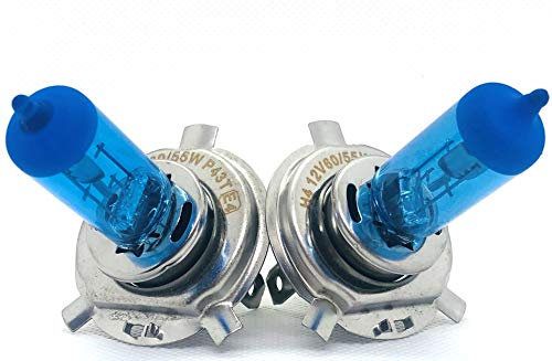 2x Xenon Style Lampen, Halogen Birne mit 60/55W, Xenon Look, vorne/hinten: Abblendlicht, H4 E-Prüfzeichen!