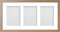 Allington Range 20x10-inch Beech Picture Photo Frame with White 3-Aperture Mount for Image Size 7x5-inch (Portrait)