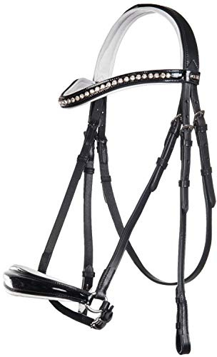 HKM SPORTS EQUIPMENT Sports Carolin Equipment Bridle Carolin, Black/White, Pony