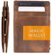 GARZINI Magic Wallet, RFID Geldbeutel für Herren aus echtem Leder für 10 Karten, Mini Geldboerse als Geschenk für Männer, Brushed Brown