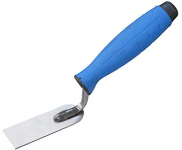 Piccola cazzuola Margin Stucco 30 mm in acciaio inox con manico in gomma (0717)