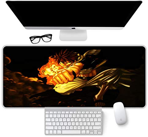 IGIRC Mauspad Fairy Tail Speed Gaming Mauspad, 700X300mm Mousepad, Erweitertes XXL großes Mousemat mit 3mm starker Basis, für Notebooks, PC, O