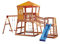 Little Tikes Real Wood Adventures Grizzly Grotto Exclusive Wooden Swing Set and Outdoor Playhouse Backyard Playset with Slide for Kids Playground Activity, Amazon Exclusive