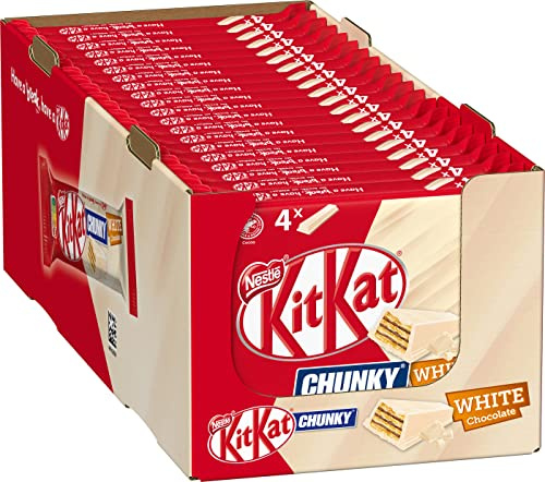 Kitkat Nestlé KitKat CHUNKY White Schokoriegel mit weißer Schokolade, Multipack, 20er Pack (à 4 x 40g)