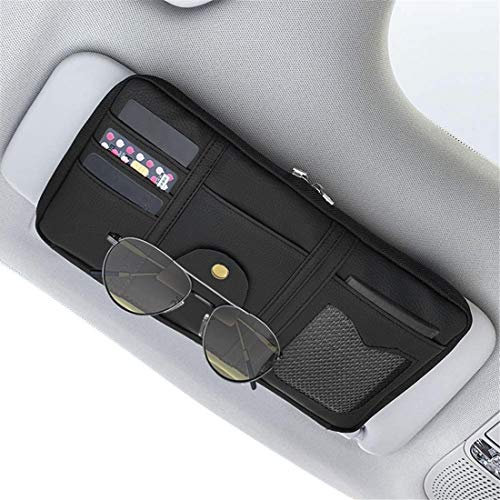 Auto Sonnenblende Tasche KFZ Organizer Mehrzweck Anti-Rutsch-elastische Auto Aufbewahrungstasche kleine Dokumenten Tasche für Handys Sonnenbrillen Kopfhörern