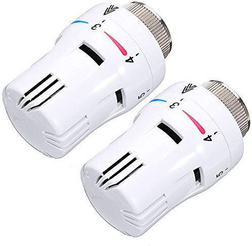 Nur 2PCS Standard-Thermostat-Heizkörperventil-Ersatzkopf, nur Thermostatkopf-Heizkörper Fußbodenheizung Elektrische Ventile Langlebige, bequeme Radio-Thermostellantriebe