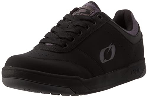 O'NEAL | Mountainbike-Schuhe | MTB Downhill Freeride | Vegan | Ultimatives Gleichgewicht zwischen Grip und Fußpositionierung, atmungsaktiv | Pumps Flat V.22 Shoe | Erwachsene | Schwarz Grau | Größe 37