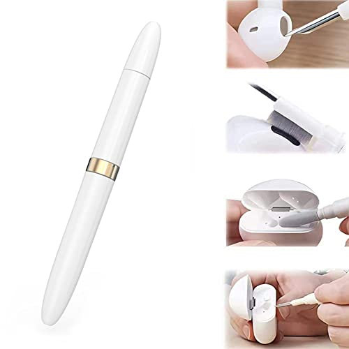 VOSTEVAS Pluma de limpieza de auriculares para Airpods, limpiador de auriculares multifunción con cepillo suave para Bluetooth para limpieza de auriculares Lego, Huawei, Samsung MI
