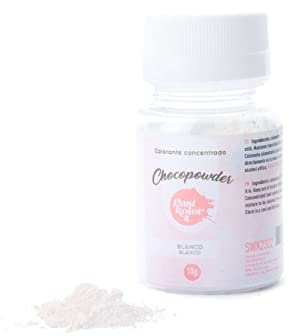 Colorante en Polvo Chocopowder - Colorante Comestible para Chocolate - Ideal para Repostería, Decoración de Pasteles y Tartas - 10 G (Blanco)