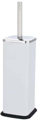 Blue Canyon Axus Toilet Brush & Holder for Bathroom, Flexible Toilet Bowl Plastic Brush Head for Deep Cleaning, Compact Size, Elegant Design with Odour Free Holder – White