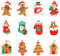 12 Stück Weihnachtsbaum deko Figur,Weihnachtsbaum Hängeanhänger Ornamente,mit Reichhaltige Weihnachtselemente,Für Weihnachtsbaumschmuck Christbaumschmuck