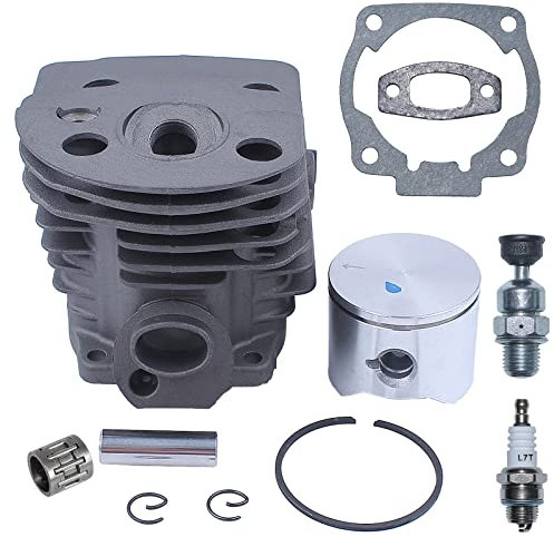 Haishine Kit cilindro 45mm per Husqvarna Cilindro Pistone 51 55 340 Motosega Parti di Ricambio 5031621-03 5031023-01 per Motore Motosega con Candela di Accensione ecc