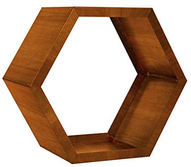 Home Deluxe - Rost Holzlege - Antares – 1er Set - 80x92x43 cm, wetterbeständig, edle Rostoptik I Holzlager Feuerschale