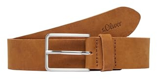 s.Oliver Herren Taillengürtel – Veloursleder, Dornschließe