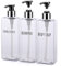 Segbeauty Seifenspender, 3 Stück 500 ml Seifenspender Set mit Etiketten für Shampoo Conditioner Body Soap, Shampoo Flaschen zum befüllen für Küche und Bad, Transparent