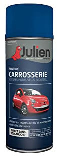 Julien Peinture Aérosol Relooking pour Carrosserie - Voitures et 2 roues - Bleu Extrême Métal 400ml