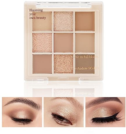 Boobeen Nude Eyeshadow Palette - Trucco opaco e scintillante, ombretto in polvere cremoso altamente pigmentato, per creare un look occhi neutro, a lunga tenuta