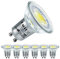 EACLL GU10 LED Kaltweiss 3,5W Ersetzt 50W Halogenlampe, 6er-Pack. 385 Lumen 6000K Leuchtmittel, Abstrahlwinkel 360° Energiesparlampe, Nicht Dimmbar Reflektorlampen, AC 230V Flimmerfrei Strahler