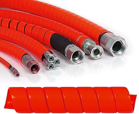 Electriduct Gaine de protection en spirale robuste en polyéthylène haute densité flexible pour câble de 1,27 cm, 3 m – Rouge