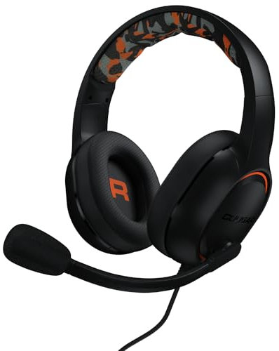 COUGAR GAMING | CASQUE MICRO GAMING | DIVE NOIR / ORANGE - Casque de jeu supra-auriculaire - Microphone de 9,7 mm - Fonction mute - Mousse à mémoire de forme - Réglage du bandeau