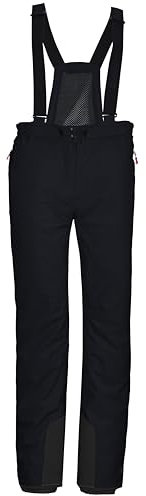 killtec Damen Skihose/Funktionshose mit abnehmbaren Trägern, Kantenschutz und Schneefang KSW 50 WMN SKI PNTS, schwarz blau, 36, 41986-000