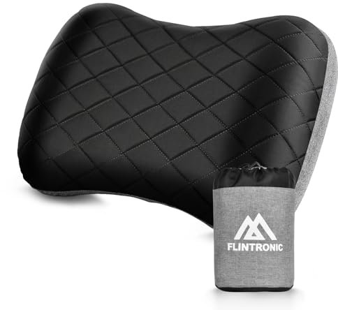 flintronic Aufblasbares Kissen für Camping/Reise, Camping Kissen, Reisekissen Aufblasbar, mit Abnehmbarem Kissenbezug, Ultralight Outdoor, Ergonomisches Kissen, Bequem, Ideal Für Urlaub und Reise