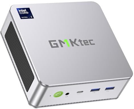 GMKtec Mini PC, K9 Intel Core Ultra 5 125H (Turbo 4.5GHz, 14C/18T) Desktop Computer 1TB SSD 32GB Dual DDR5 5600MHz Dual LAN 2.5G Dual Fan WiFi 6 USB-C BT5.2 USB 3.2