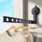 JINYOMFLY Kleiderhaken Klappbar mit Saugnapf, Wand Kleiderständer Kleiderlüfter Wandhaken Aluminium, Klapphaken für Balkon Waschküche Badezimmer, 90° klappbare (Schwarz)