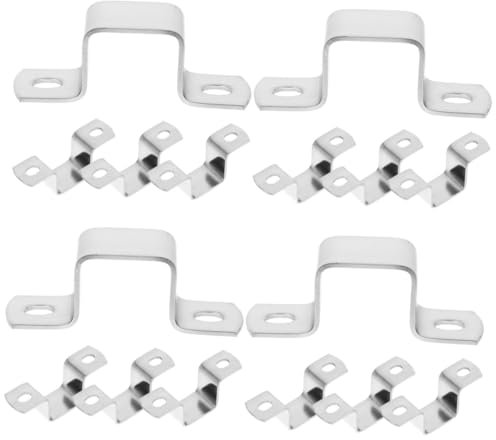 Hemobllo 16stücke Edelstahl U-förmige Rohrschellen Für Quadratrohre Stabile Montagehalterungen Rostfrei Installieren Und Anpassbar Für Rohrunterstützung