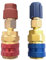 HAPPOW R134A Adapter, Klimaanlage Adapter, Hoch und Niedrig Seite Erweiterung Adapter, Alle Kupferwerkstoffe, Auto Klimaanlage Nachfüllset für Auto Klimaanlage Kältemittel Laden(Rot und Blau)