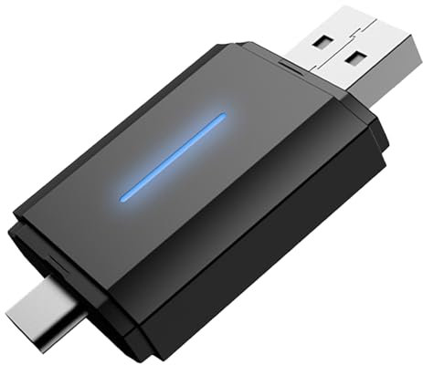 AOUZOVLI Auto Adapter Kompatibel Mit Android,Wireless Auto Adapter,Car Play Wireless Adapter,Auto Adapter USB,Car Play Adapter,Wireless Adapter 2-in-1 Für Apple Carplay&Android Auto (Schwarz)