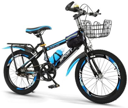 Kids Bike, Unisex Girls Boys Mountain Bicycle, 22 24” Road Bike, Children’s Training Bicycle, Height Adjustable Bike, Sport Bike, Double Break,Tool Kit Included 6 to 12 Year Olds New! (24 INCH)