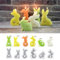 NSXIN Silikonformen Ostern Gießformen, 6 Stück Osterhase Silikonform 3D Kaninchen Gießform Kerzenformen, Gießformen Hasen Kerzen für DIY Handwerk, Ostern Dekoration (H)
