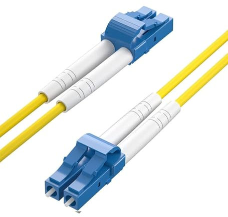 H!Fiber.com OS2 LC a LC Cavo patch fibra duplex, ponticello monomodale, 15-metro(49.2ft)