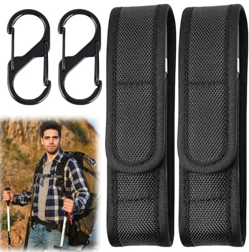 ZLXFT Funda de Linterna,4 Piezas Bolsa de Linterna Táctica,Bolsa de Cinturón para Linterna,Funda de Linterna de Cinturón de Nailon,Soporte de Linterna,para Caza al Aire Libre Camping