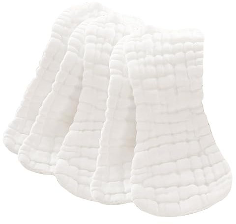 CRILSTYLEO 5er Baumwolle Windeln Wasserabsorbierend Pflege Windel Wiederverwendbar Säugling