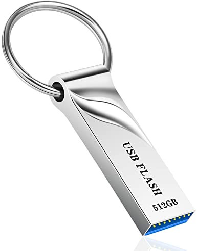 dolrun USB Stick 3.0 512GB - Speicherstick USB-Stick Metall Datenspeicher USB-Flash-Laufwerk mit Schlüsselring USB 3.0 für Laptop, Auto, PC, Computer