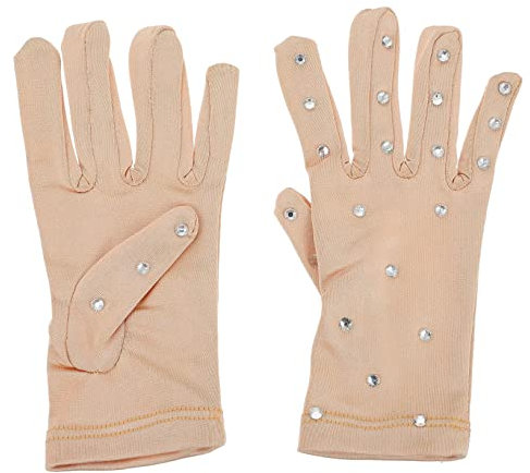 Yardwe 2 Paar Heiße Diamanthandschuhe Inline-Skate-Tasche Schlittschuhe Paillette Fäustlinge Performance-Anti-rutsch-Handschuhe Eiskunstlaufhandschuhe rutschfeste Handschuhe Elasthan