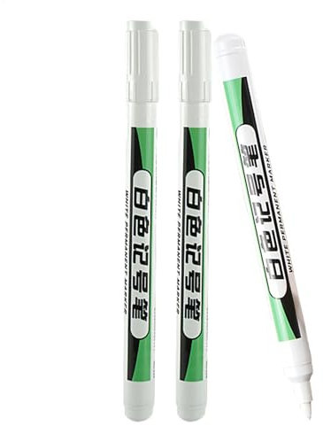 White Paint Marker Permanent - Quick-Drying White Marker Pen Fine Tip | Waterproof Dry Erase Markers | Ultra Fine Tip | Never Fade Marker Pen With Delicate Tip For Ceramic, Wood, Leather, And Glass